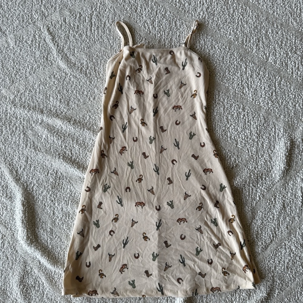 Multicolored Casual Spaghetti Strap Sundress